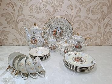 çay servisi: Çay dəsti, rəng - Ağ, Farfor — 4