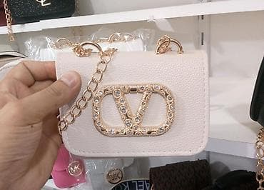 klac cantalar: Zəncirli mini çanta – müxtəlif rənglər - Material: teksturalı — 4