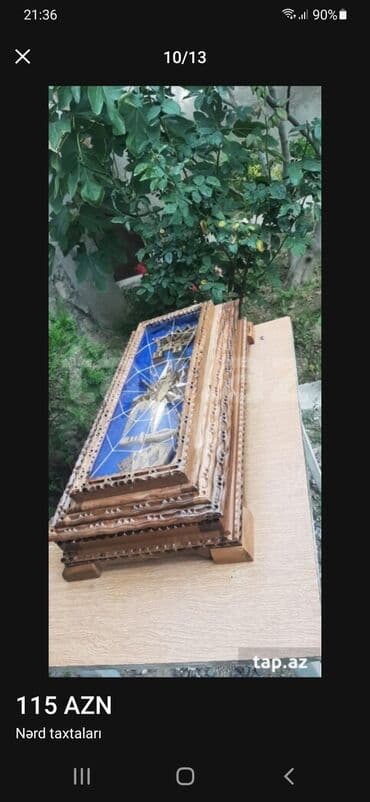 каркасные бассейны в баку: Məhsul: Taxta nərd taxtası (oyma və bəzəkli) - Material: Tam qoz — 13