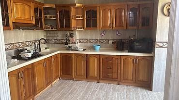Mətbəx mebel dəsti – bucaqlı dizayn - Material: taxta fakturalı