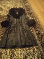 женские кожаные косухи: Az geyinilib. Təmiz kojadır.Qadınal üçün uzun palto — 3