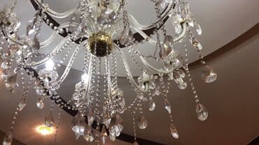 Çılçıraq, 10 və daha çox lampa, Xrustal