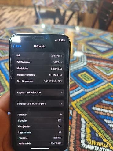 resmi 10 s: IPhone Xs, 256 GB, Black Titanium, Simsiz şarj, Face ID — 3