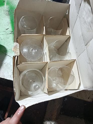 ag gilas murebbesi: Qədəhlər, Şüşə, 6 ədədli dəst — 1