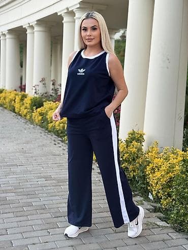 Şəxsi əşyalar: Qadınlar üçün Adidas iki hissəli idman dəsti - Üst: qolsuz, rahat — 4