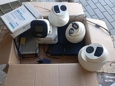 adapt: Videomüşahidə sistemi komplekti Tərkib: - 4 ədəd dome tipli IP/AHD — 5