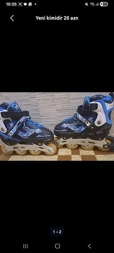 meta eynək: Braman marka təkərli konkisətləri (inline skates) - Rəng: mavi-qara — 1