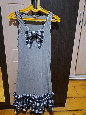 uzun bot: Qız üçün yay donu - Model: qolsuz, düz kəsim - Rəng: boz gövdə — 1