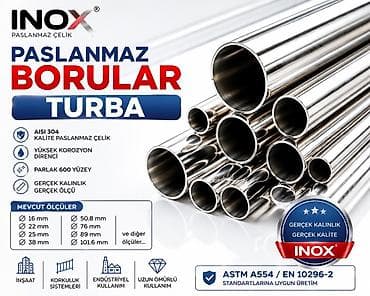 azbes borular: INOX paslanmaz polad borular – AISI 304 keyfiyyəti Nerj, nerjaveyka — 1