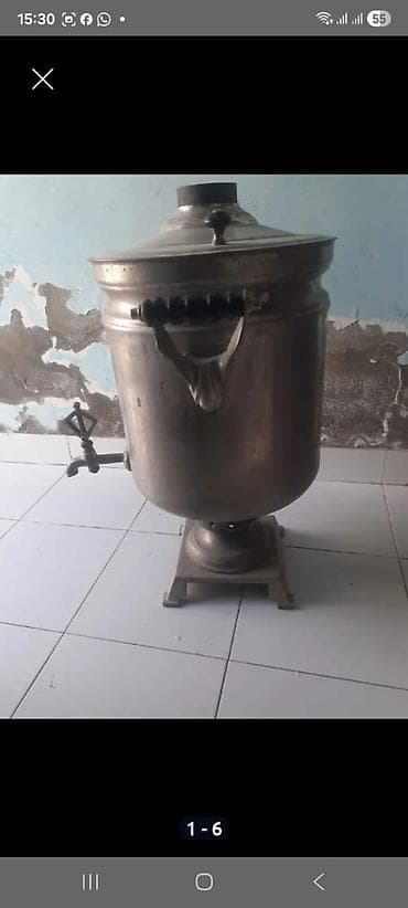 qedim samovar: Qədimi böyük həcmli samovar – 40 litr - Tam işlək, heç bir problemi — 1