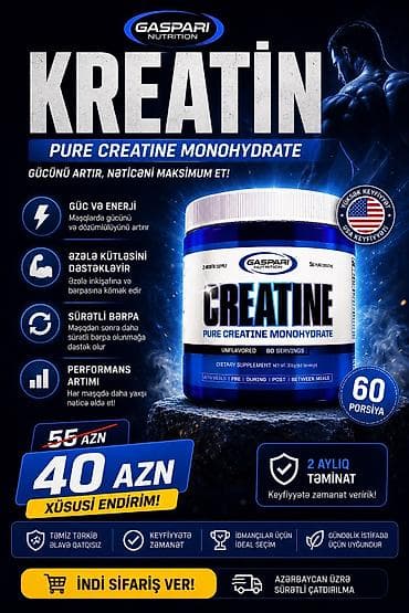 idman qidası: Kreatin Çəki: 201 - 500 g, Yeni — 1