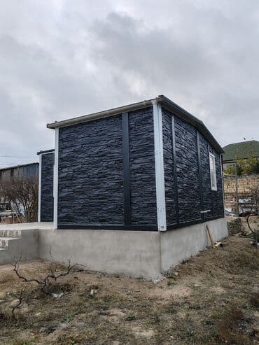 Modul tipli kiçik ev – hazır quraşdırılmış - Xarici görünüş: qrafit — 3