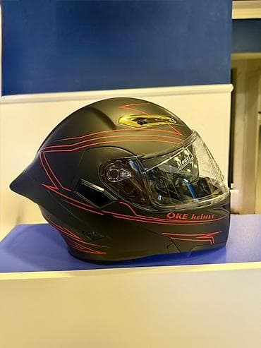 electro moto: Məhsul: OKE Helmet – tam üzlü moto dəbilqə - Rəng və dizayn: Mat qara — 2
