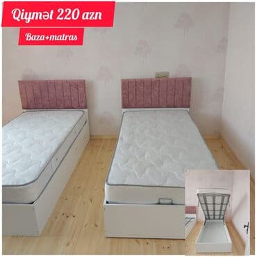 boyun yastığı qiymeti: Yeni, Təknəfərlik çarpayı, Bazalı, Matras ilə, Siyirməsiz — 1