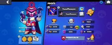 YusufPasayev adlı Brawl Stars hesabı, 61376 kuboku olan, 750 qazanan