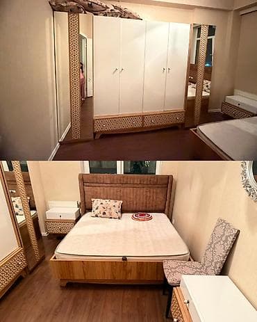termo tumba: Yataq dəsti Qiymət: 400₼ Tərkibi: - Çarpayı (yumşaq başlıqlı) - — 1