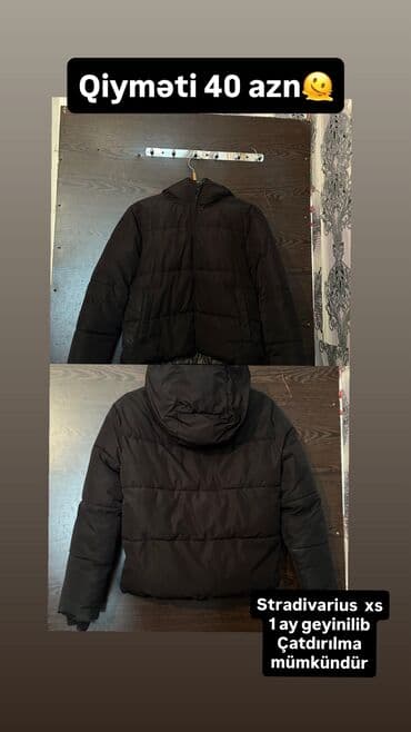qısa qadın gödəkçələri: Puxovik kurtka, Stradivarius, XS — 1