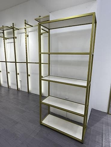 İstehsal avadanlığı: Mağaza üçün vitrin və avadanlıq komplekti - Qızılı rəngdə metal modul — 5