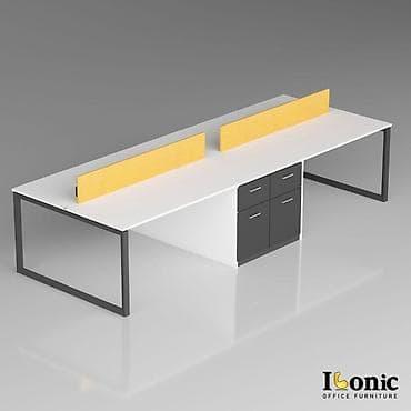 Dördnəfərlik ofis iş stansiyası – Iconic Office Furniture - Açıq — 1