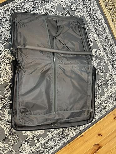 Ovçuluq və balıqçılıq: Böyük ölçülü yumşaq korpuslu səyahət çamadanı - Rəng: qara - — 2