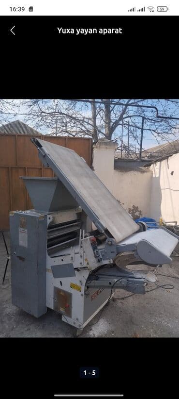 corək bişirən avadanlıq: Yuxa yayan aparat - Un və xəmir üçün bünövrə bunkerli, avtomatik val — 2