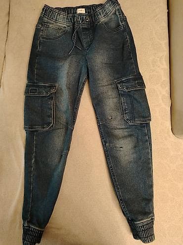 vilvet şalvar: Uşaq cins şalvarı – F&F (10–11 yaş) - Model: Jogger/kargo — 1