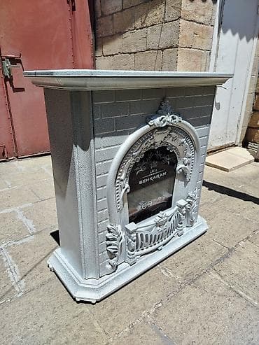 pelet sobası: BEHKARAN qaz sobası/kamin tipli isitmə cihazı tam işlək vəziyətdə - — 3