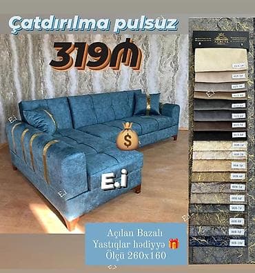 vanna olculeri: Künc divan, Yeni, Açılan, Bazalı, Parça, Pulsuz çatdırılma — 1