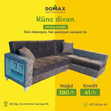 ikinci əl kunc divanlar: Künc divan, Qonaq otağı üçün, Yataq otağı üçün, Parça, Bazalı, Açılan, Kitab — 16