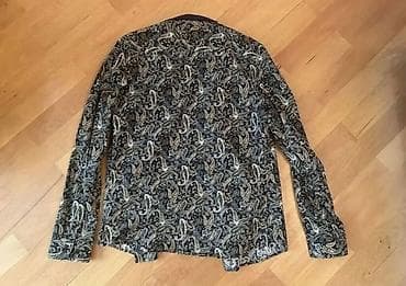 duz golu: Kişi köynəyi – uzunqol, naxışlı - Model: klassik düyməli köynək - — 2