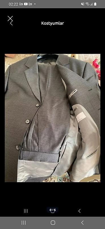 Kostyumlar: Kişi kostyumu – klassik boz rəngdə, nazik və zərif toxumalı parça. - — 3