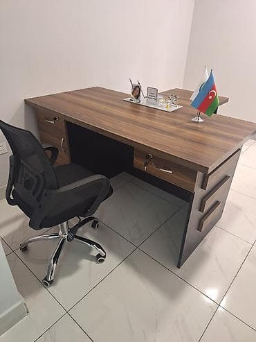 paltar şkaflar: Ofis mebeli dəsti - L formalı iş masasından ibarət dəst: geniş əsas — 3