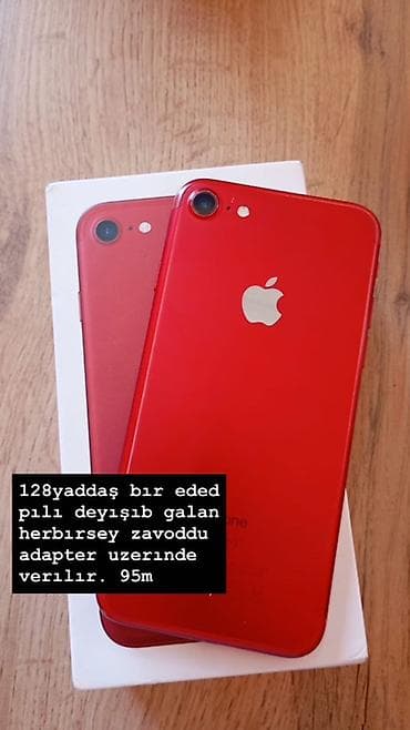 IPhone 7, 128 GB, Qırmızı, Barmaq izi