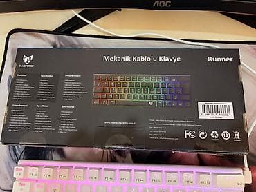 kompüter keysi: 22-ədəd fərqli rəng düyümü var. Blue-switch klavyedi Kompakt RGB — 6