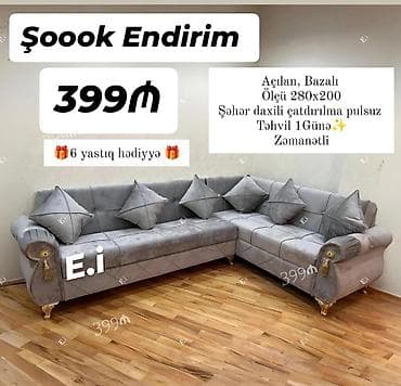 Künc divan, Açılan, Bazalı, Parça, Şəhərdaxili pulsuz çatdırılma