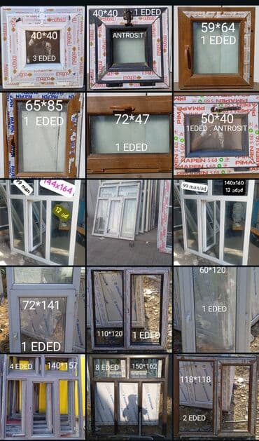 plastik şuşə: İşlənmiş İkiqat şüşə paketi Plastik pəncərə, Еni: 140 sm, Uzunluğu: 144 sm, Ödənişli quraşdırma — 6