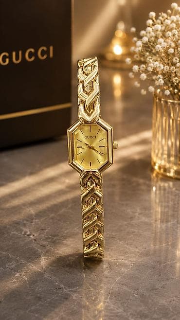 swatch saati: GUCCI qadın qol saatı – zərif zəncirvari qolbaq dizaynı və — 1