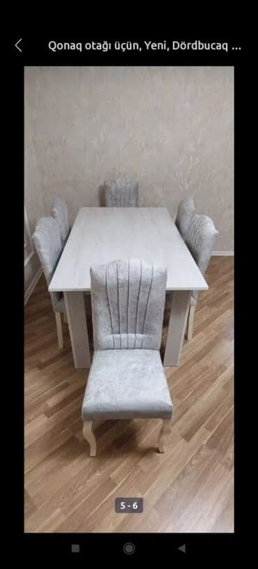 balkon ucun stol stullar: Açılmayan, Dördbucaq masa, 4 stul — 5