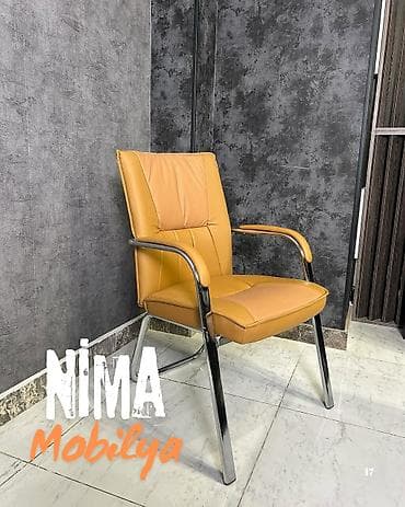 tek stollar: Yeni, Təkərli, Qolları tənzimlənir, Dəri — 7