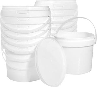 майонез 10 литров: Plastik qapaqlı vedrə dəsti - Material: möhkəm, yüngül plastik - — 1