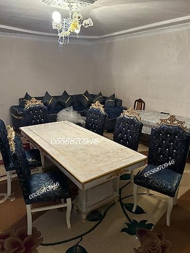 Для гостиной, Новый, Нераскладной, Овальный стол, 6 стульев — 7