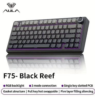 blue house: Aula f75 moonlight mexaniki keyboard bu giymete yalniz bizde bizle — 1