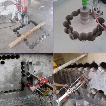 #Betonkesme #betondeşmə Beton kubik kərpic - dən kəsim deşim