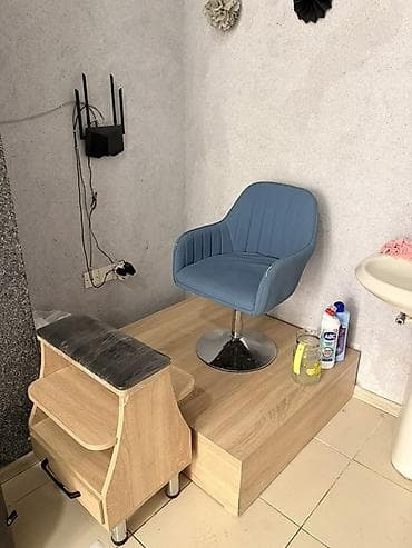 Салонная, медицинская мебель: Pedikür üçün tam set – taxta podium, kreslo və pedikür ustası üçün — 1