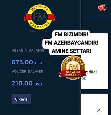 Digər biznes avadanlığı: FM Network Marketing – Ailənizin Biznesi • Platform: FM Network — 1