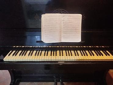 gitara akustik: Şaquli piano – klassik qara korpusda, 88 klavişli - Korpus: yüksək — 6