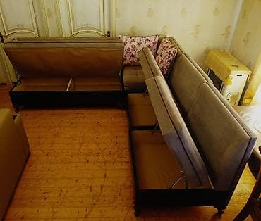 İşlənmiş, Künc divan, Divan, Kreslo, 2 kreslo, Bazalı, Açılan — 10