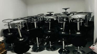 bar şkaf: Bar stullari. Uzeri qara mexmer. Hundurluk 45-85 sm arasi deyismek — 3