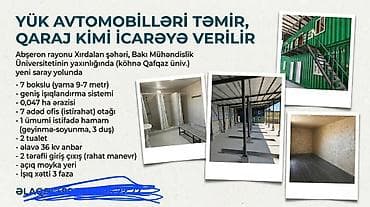 binə əmlak: 7 yama 9-7 metrlik 3 faza isiq 48 sot erazi 6 otaq 1 anbar 1 umumi — 2