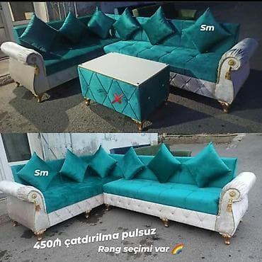 divan istikbal: L formalı künc divan dəsti, klassik və zövqlü dizaynla təqdim olunur — 1